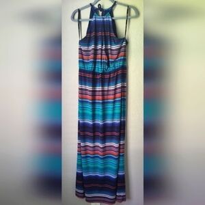 BISOU BISOU Women's Keyhole Halter Maxi Dress Size 16